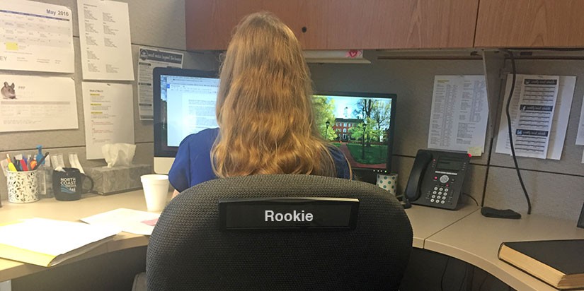 Rookie employee. Photo by Bethany Chambers.