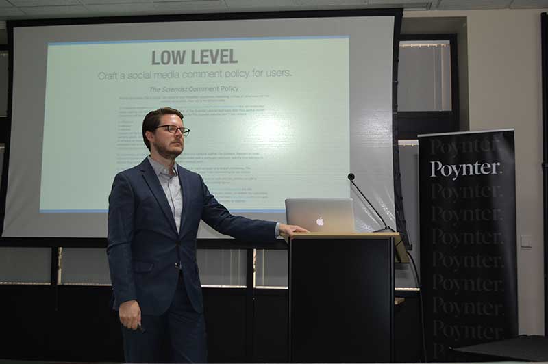 Ren LaForme, interactive learning producer at The Poynter Institute, offered tips for improving audience engagement at the ASBPE conference in St. Petersburg, Florida.